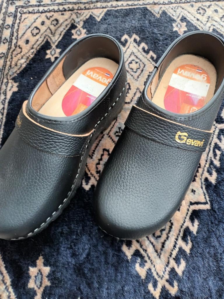 GEVAVI houten klompen met kunststof zool - maat 39, Kleding | Dames, Schoenen, GEVAVI, Zwart, Overige typen, Ophalen of Verzenden