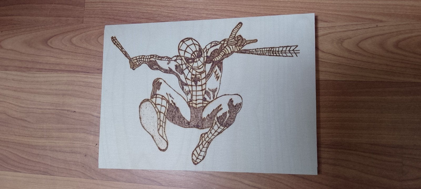Spiderman pyrografie, Ophalen of Verzenden