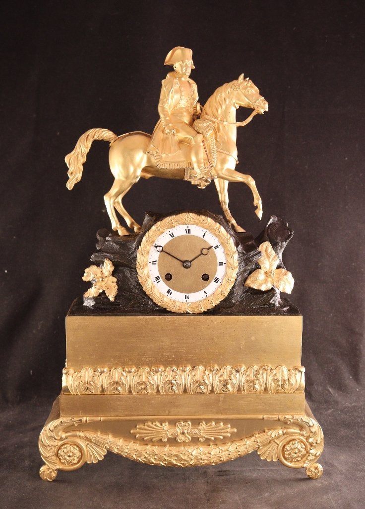 Antieke pendule met Napoleon te paard, Antiek en Kunst, Ophalen of Verzenden