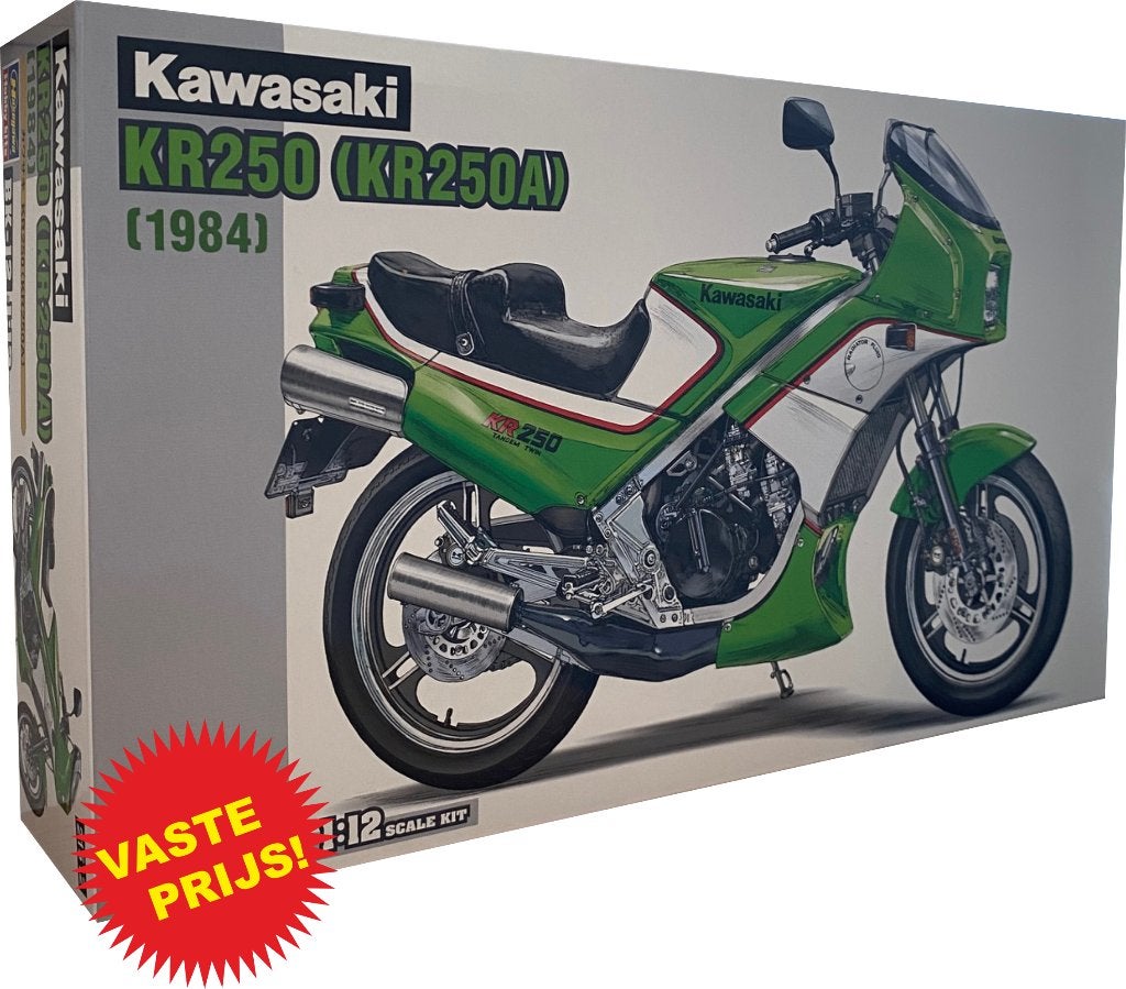 Kawasaki KR250 (1984) (Hasegawa 21512) 1/12, Overige merken, Nieuw, Ophalen of Verzenden, Groter dan 1:32