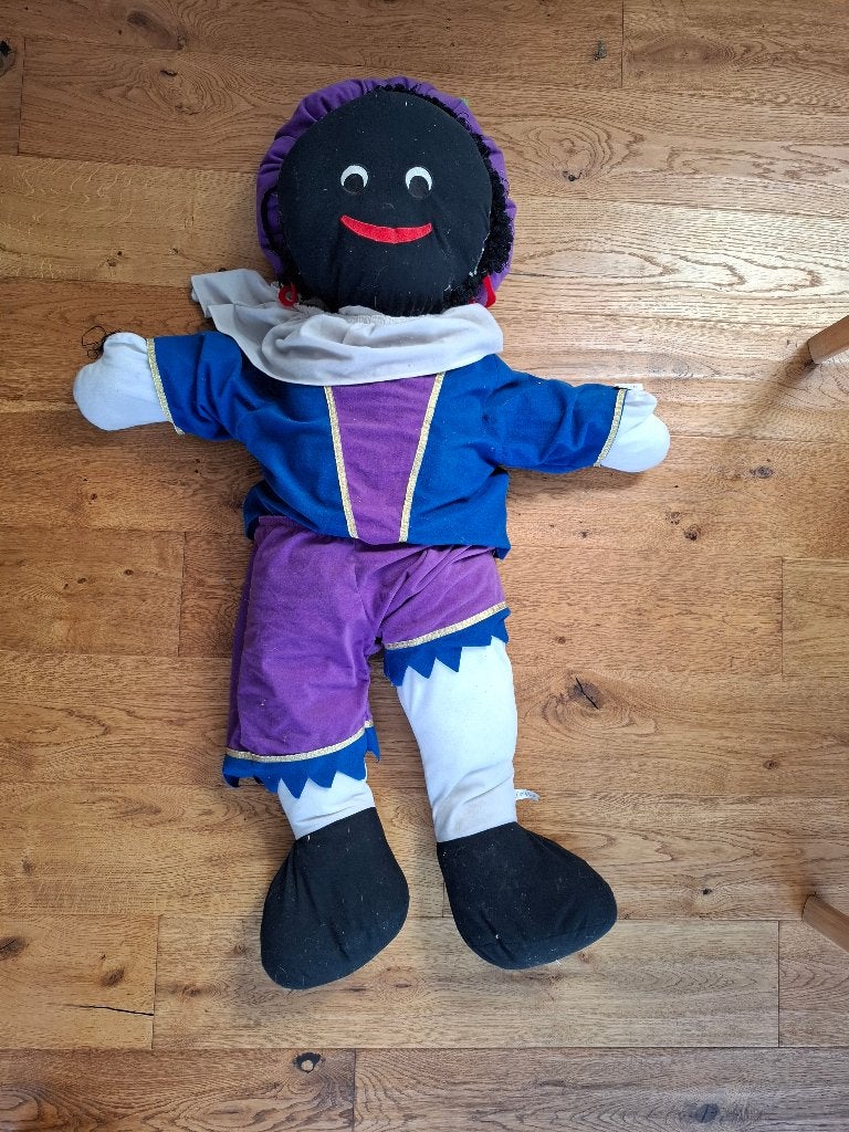 Megagrote Stoffen Vintage Zwarte Pieten Pop 150 cm, Diversen, Verzenden, Zo goed als nieuw