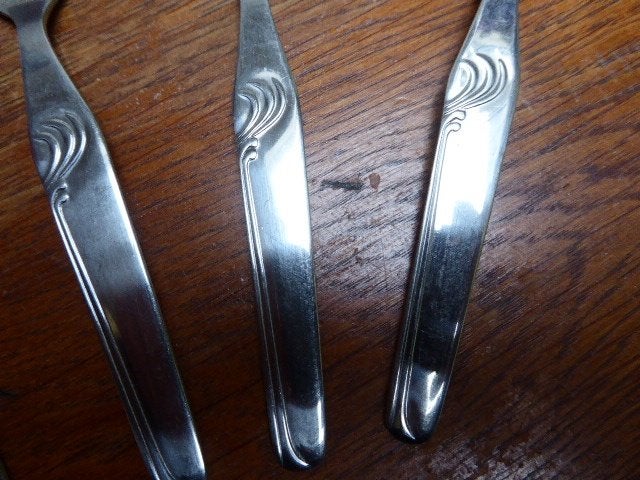 7 vintage oestervorkjes, Ophalen of Verzenden