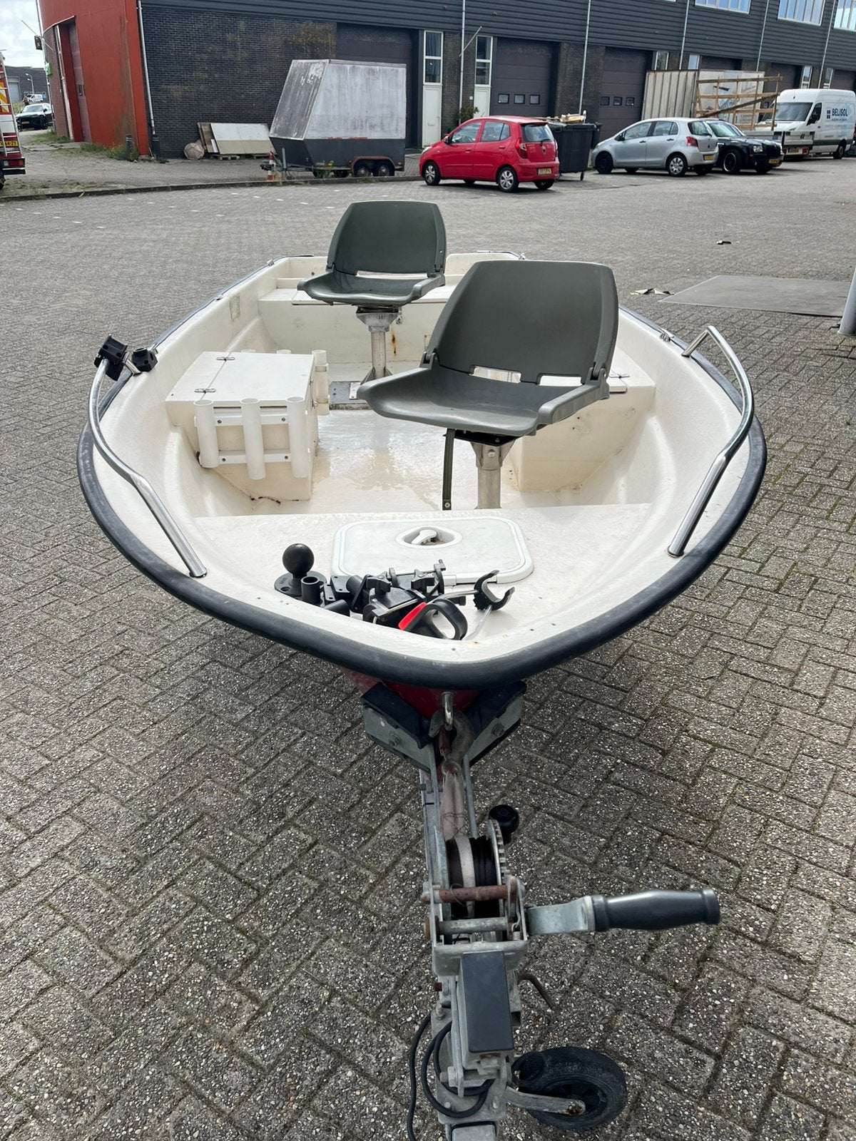 Touring 430 vis/toerboot inclusief kalf trailer, Ophalen, Gebruikt