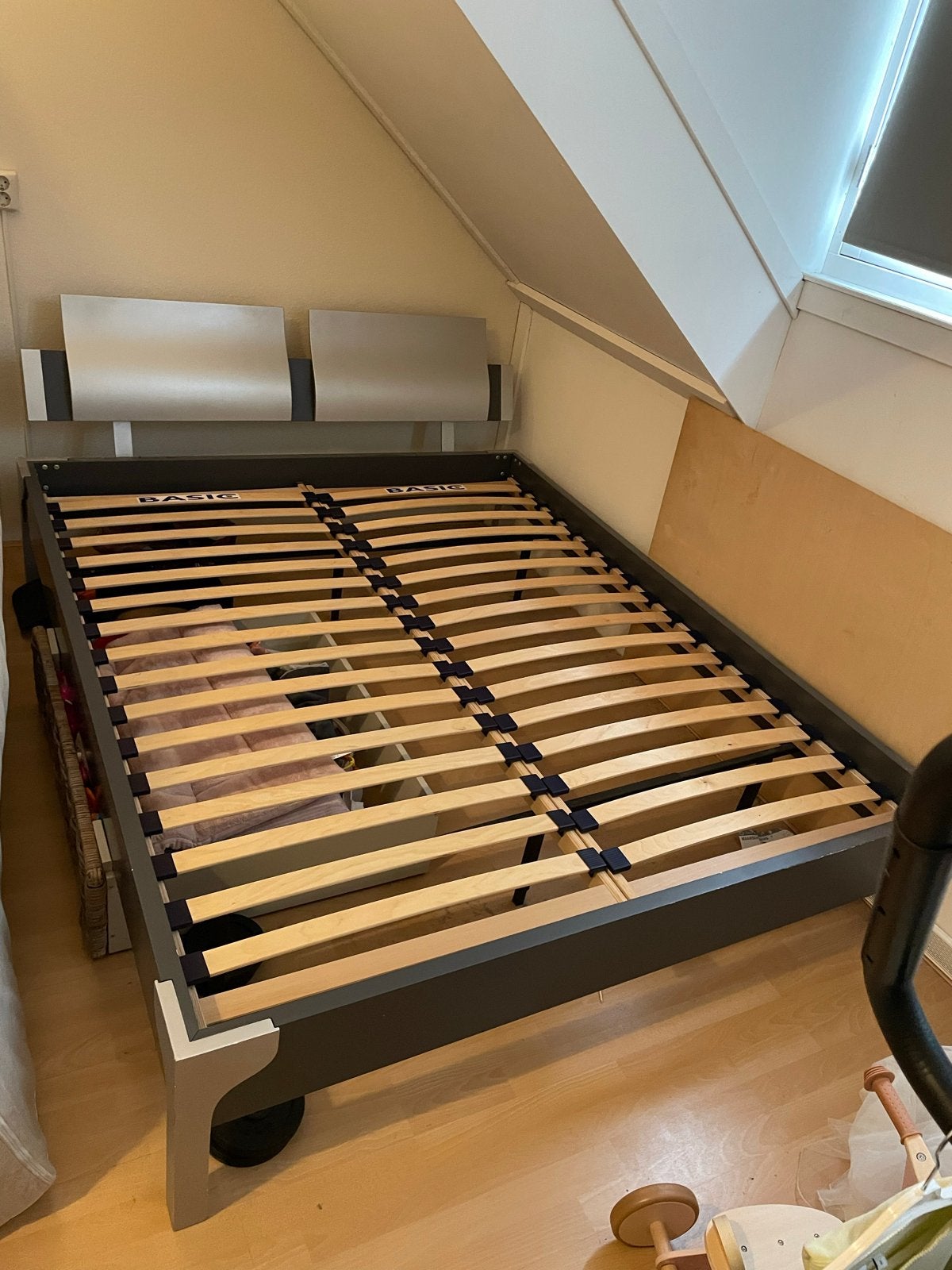 IKEA 2-persoonsbed met 2 lattenbodems, Ophalen, Gebruikt, Tweepersoons, 200 cm
