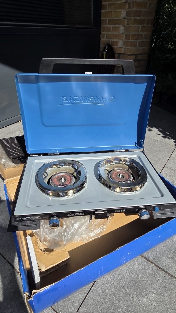 Campingaz Xcelerate 400 SG gasstel + grillplaten, Ophalen, Zo goed als nieuw