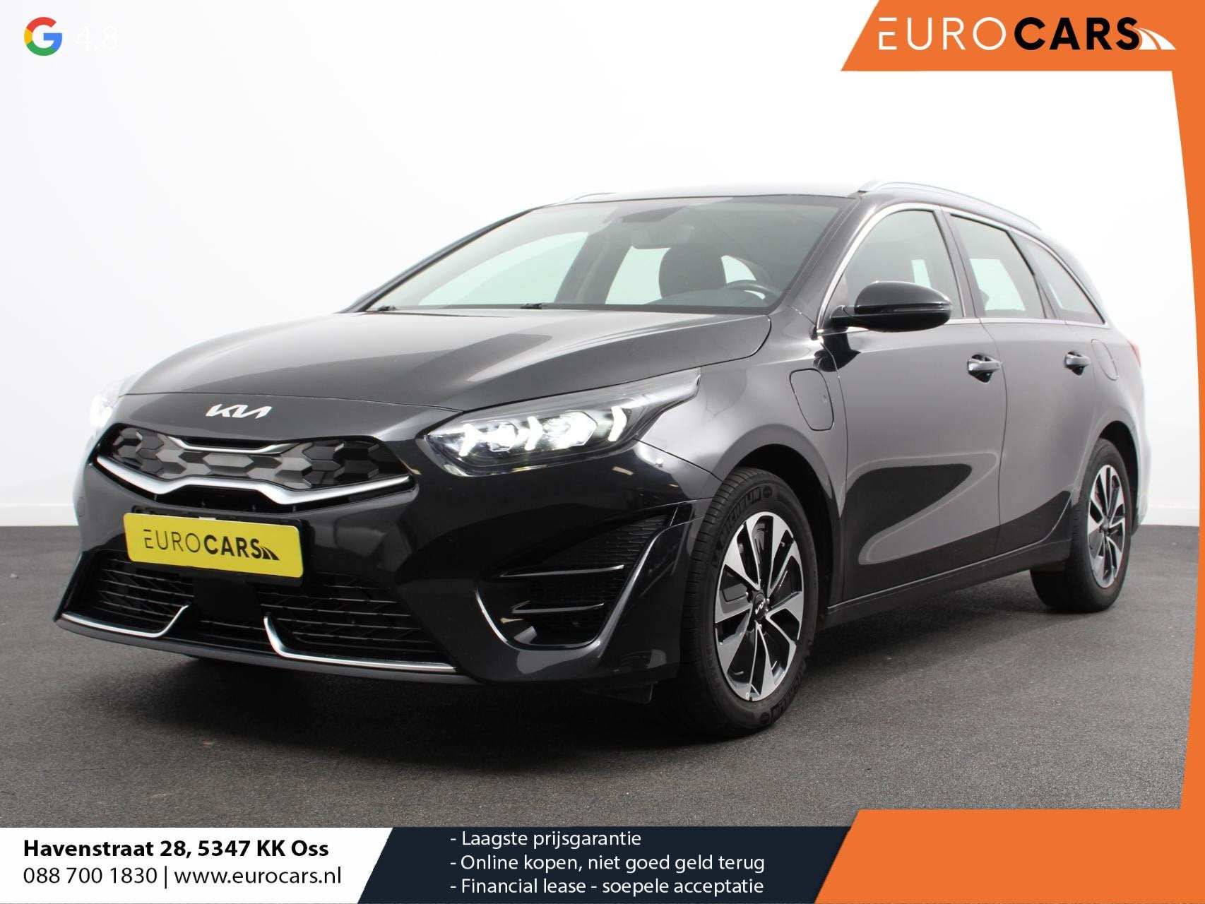 Kia Ceed Sportswagon 1.6 GDI PHEV DynamicLine Automaat Clima, Auto's, Stof, Gebruikt, Zwart, Plug-in hybride
