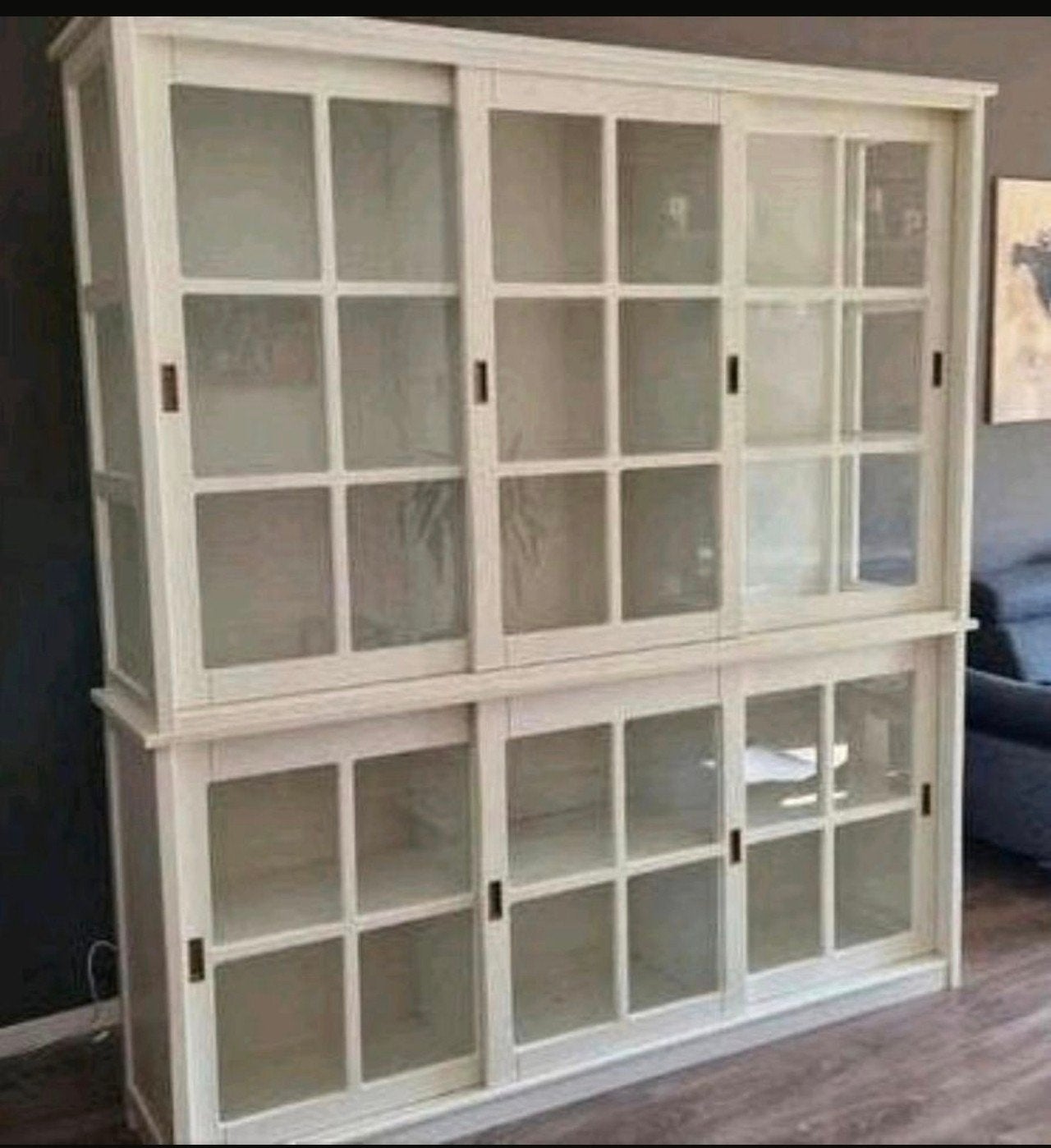 Vitrinekast landelijke stijl, Huis en Inrichting, Ophalen, Zo goed als nieuw, 25 tot 50 cm, 200 cm of meer