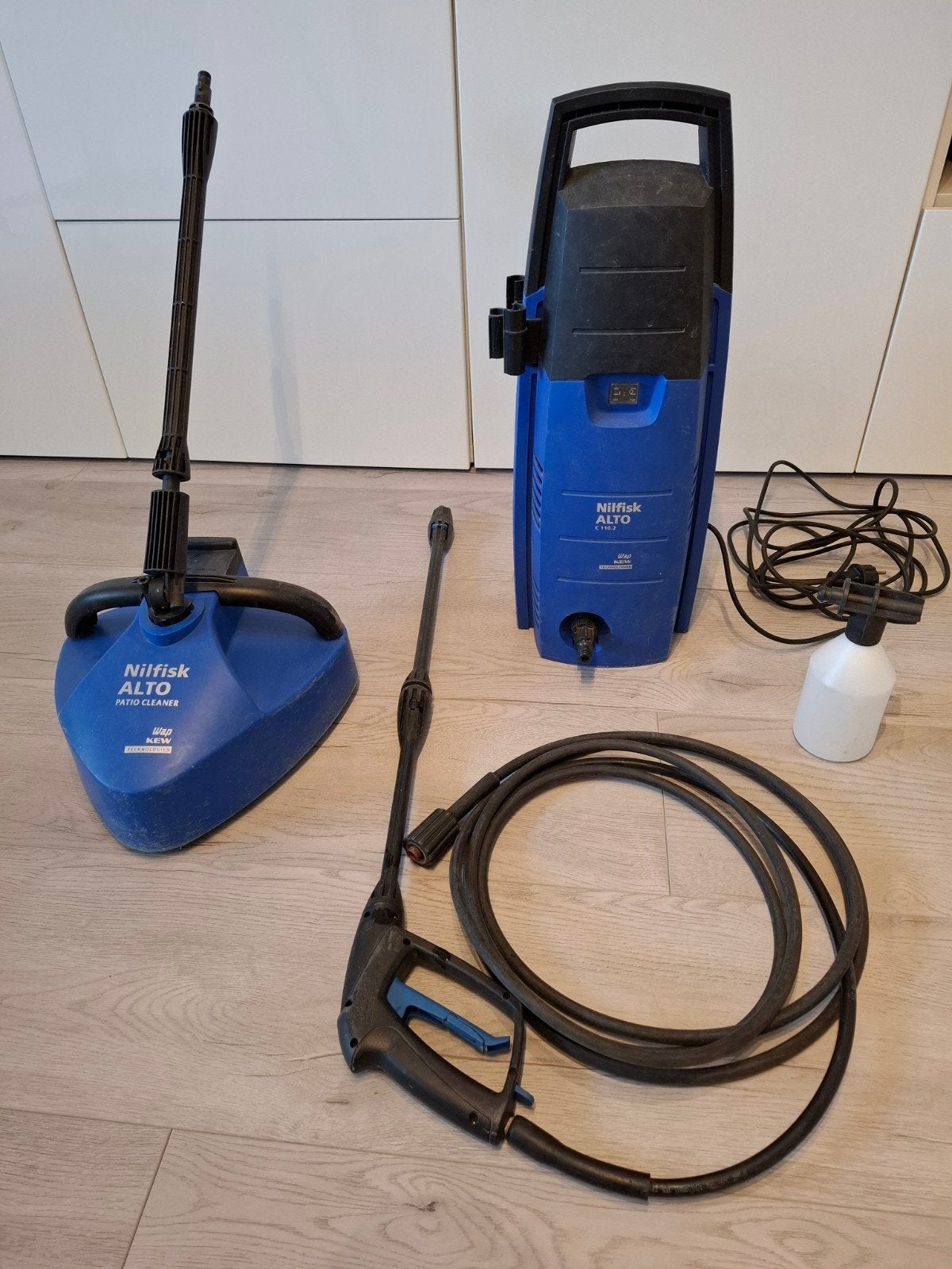 Nilfisk Alto C110.2 hogedrukreiniger met patio reiniger, Tuin en Terras, Hogedrukreinigers, Ophalen of Verzenden, Gebruikt, Elektrisch