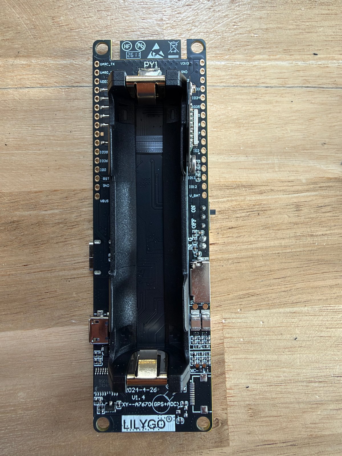 LILYGO T-A7670C ESP32-WROVER-B met 18650 batterijhouder, Ophalen of Verzenden, Zo goed als nieuw