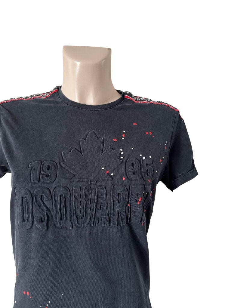 Dsquared shirt M, Zwart, Ophalen of Verzenden, Zo goed als nieuw, Korte mouw