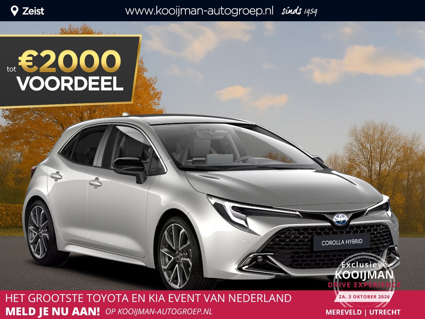 Toyota Corolla Hybrid 140 Comfort Nu €2.000,- voordeel! Nu, Stof, 4 cilinders, Corolla, Bedrijf