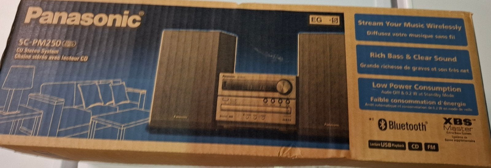 Showmodel Panasonic SC-PM250 CD Stereo Systeem met Bluetooth, Overige merken, Microset, Nieuw, Ophalen of Verzenden