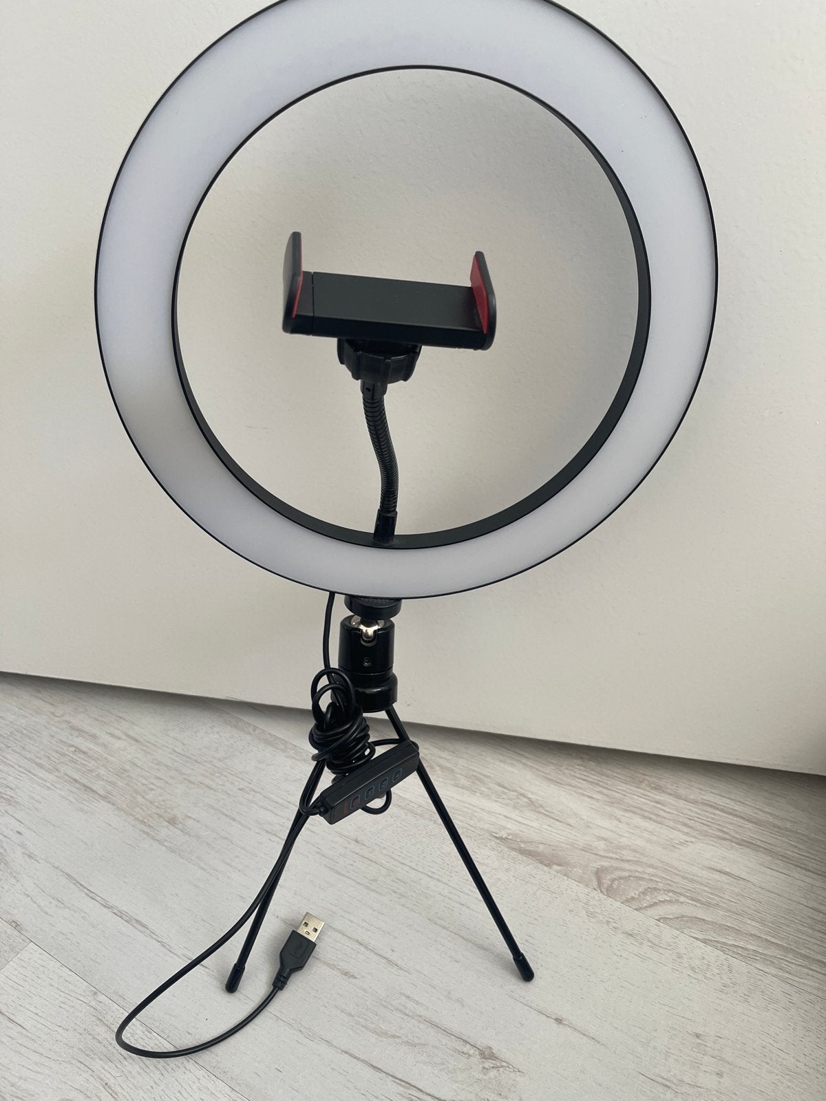 Ringlamp met statief en telefoonhouder, Overige merken, Belichting, Ophalen of Verzenden, Zo goed als nieuw
