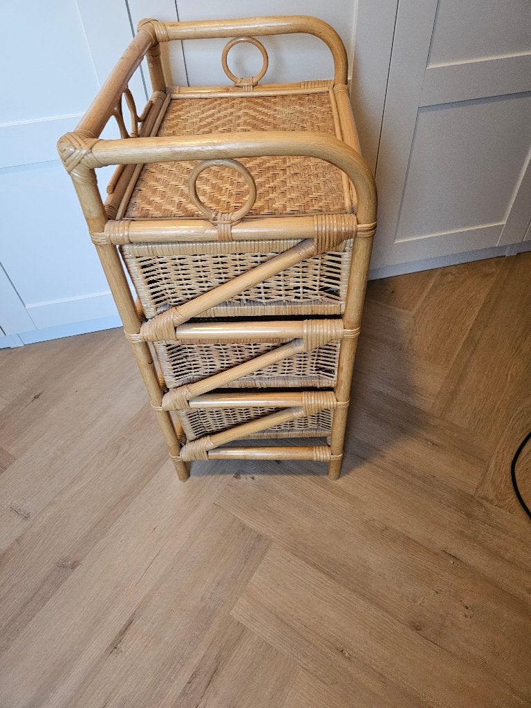 Rieten ladenkast, Ophalen, Gebruikt, 50 tot 100 cm, 3 of 4 laden