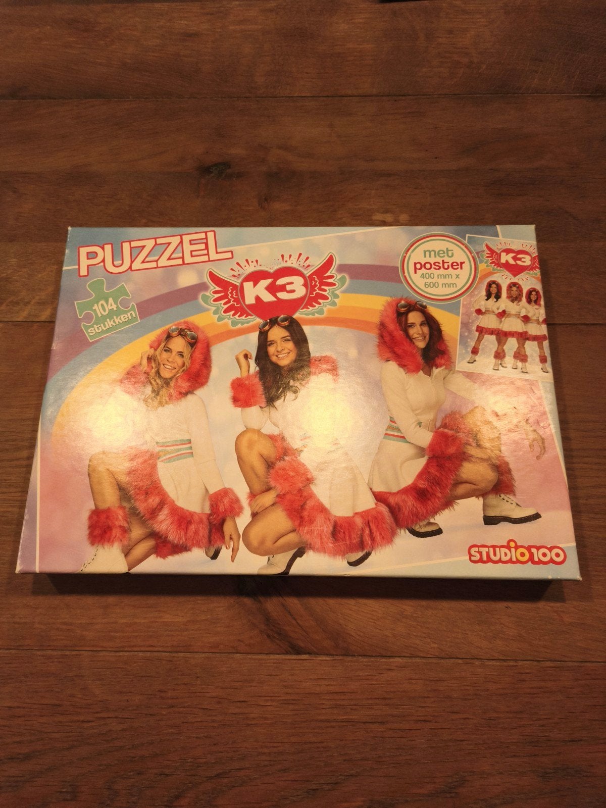 K3 Puzzel 104 stukjes (zonder poster), Ophalen of Verzenden, Meer dan 50 stukjes, Zo goed als nieuw, 6 jaar of ouder