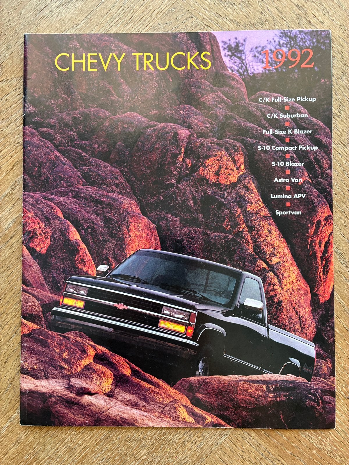1992 Chevy Trucks brochure, Verzenden, Zo goed als nieuw, Overige merken
