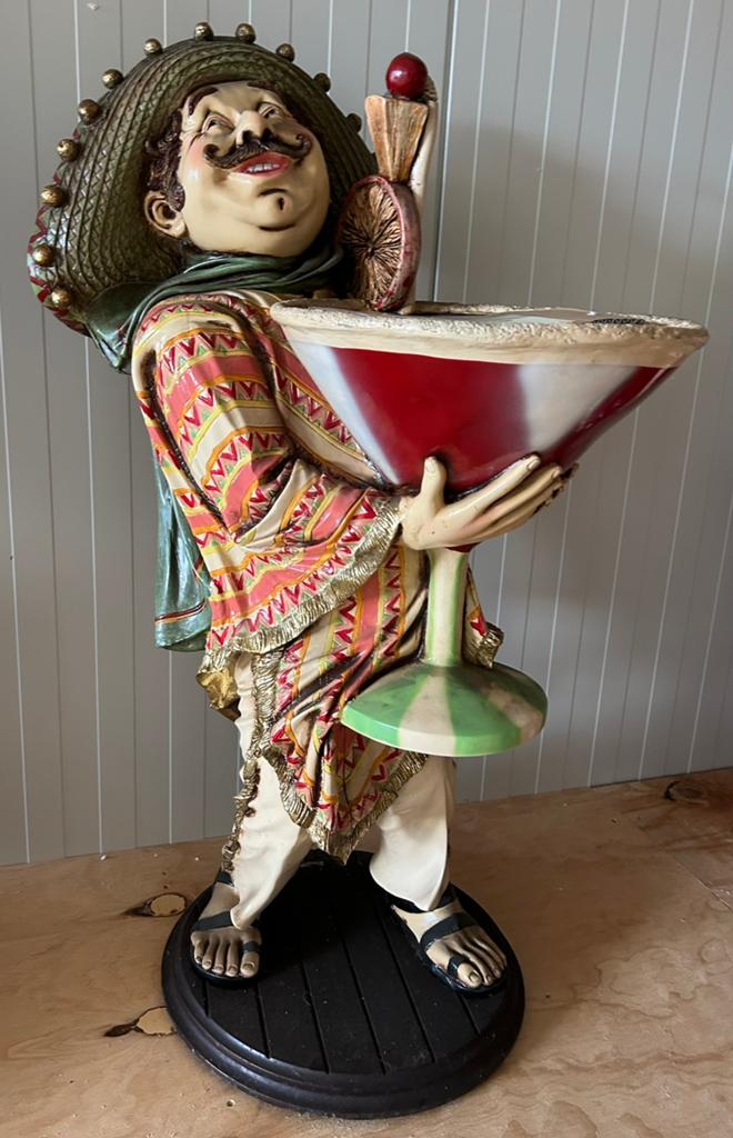 Grote ober butler mexicaan met cocktail dienblad, Ophalen, Nieuw, Mens