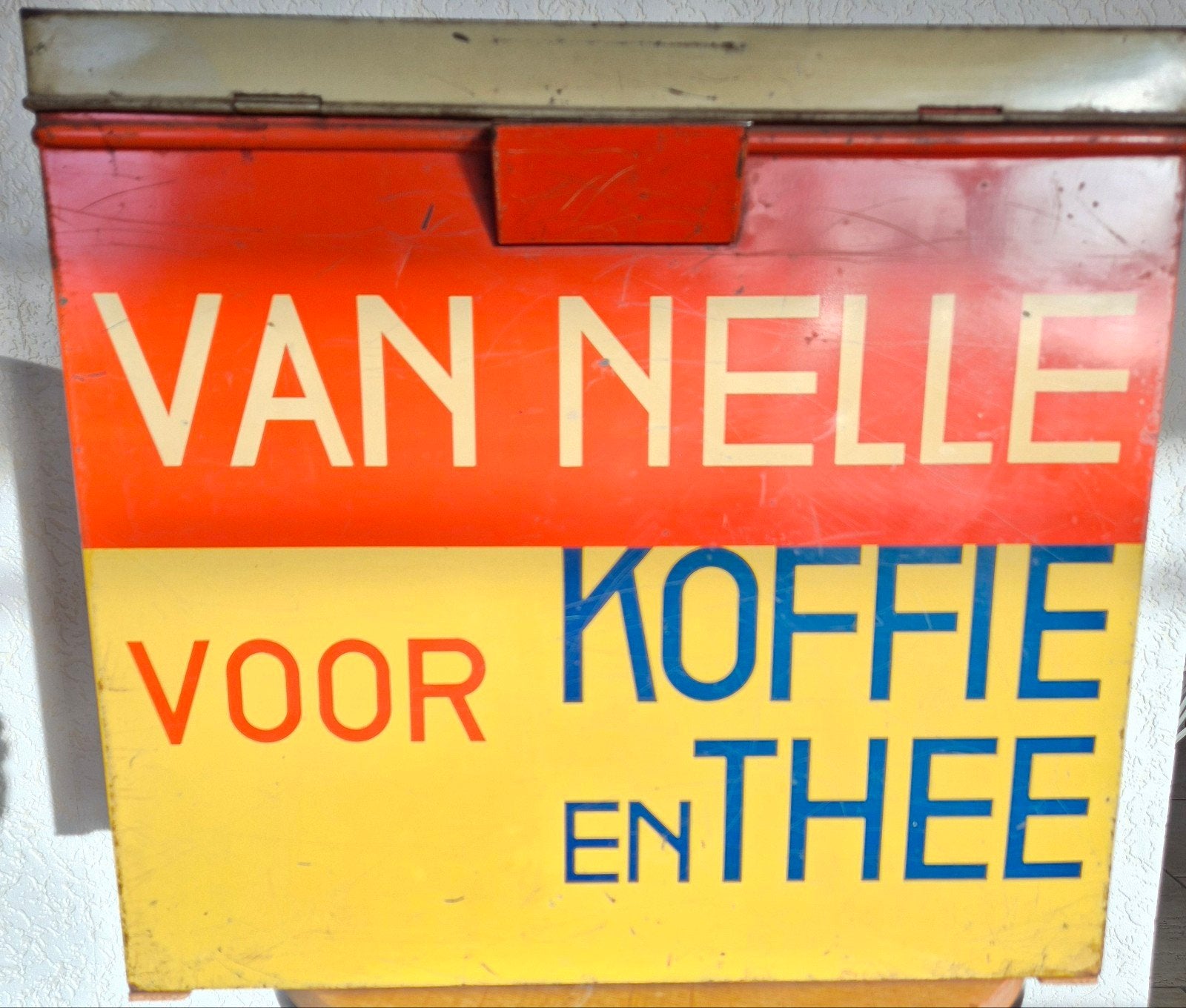 Vintage Van Nelle Koffie en Thee Blik - Retro Opberger, Ophalen