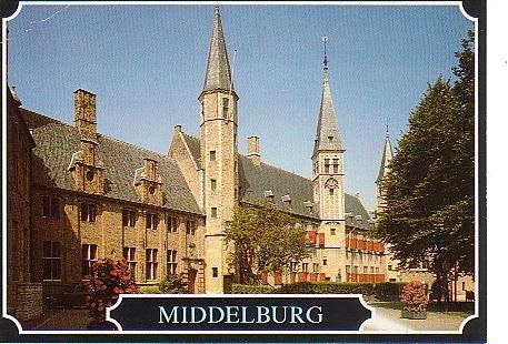 Ansichtkaart 	Middelburg	Abdij, Verzamelen, Ansichtkaarten | Nederland, Verzenden, 1960 tot 1980, Ongelopen, Zeeland