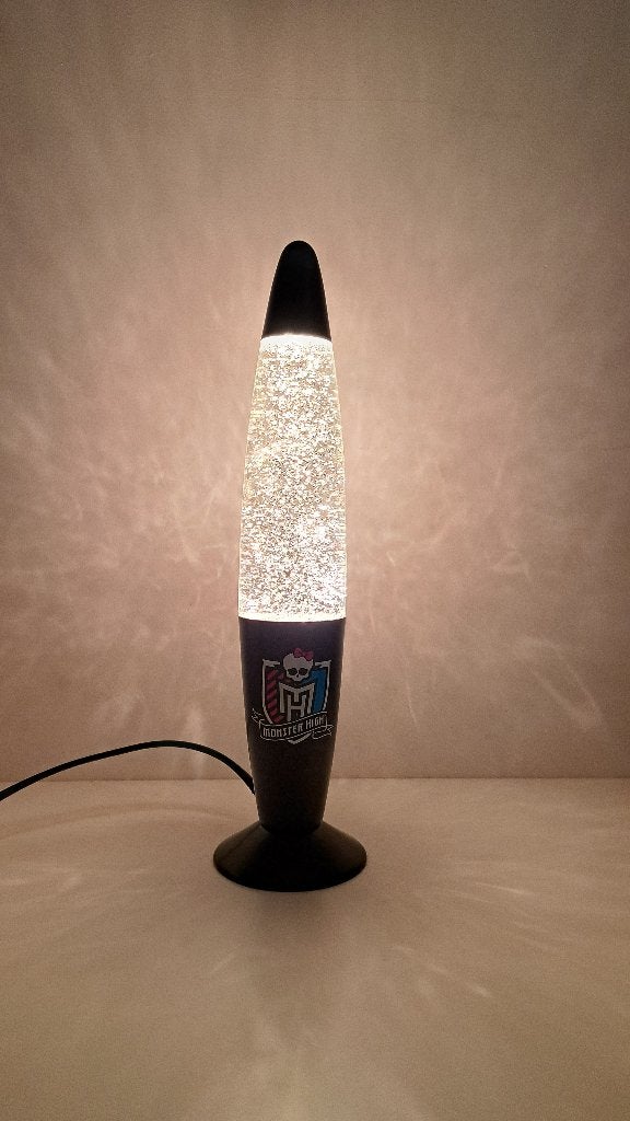 Vintage Monster High Glitterlamp/lavalamp - Mattel, Gebruikt, Overige stijlen, Ophalen of Verzenden, Zwart