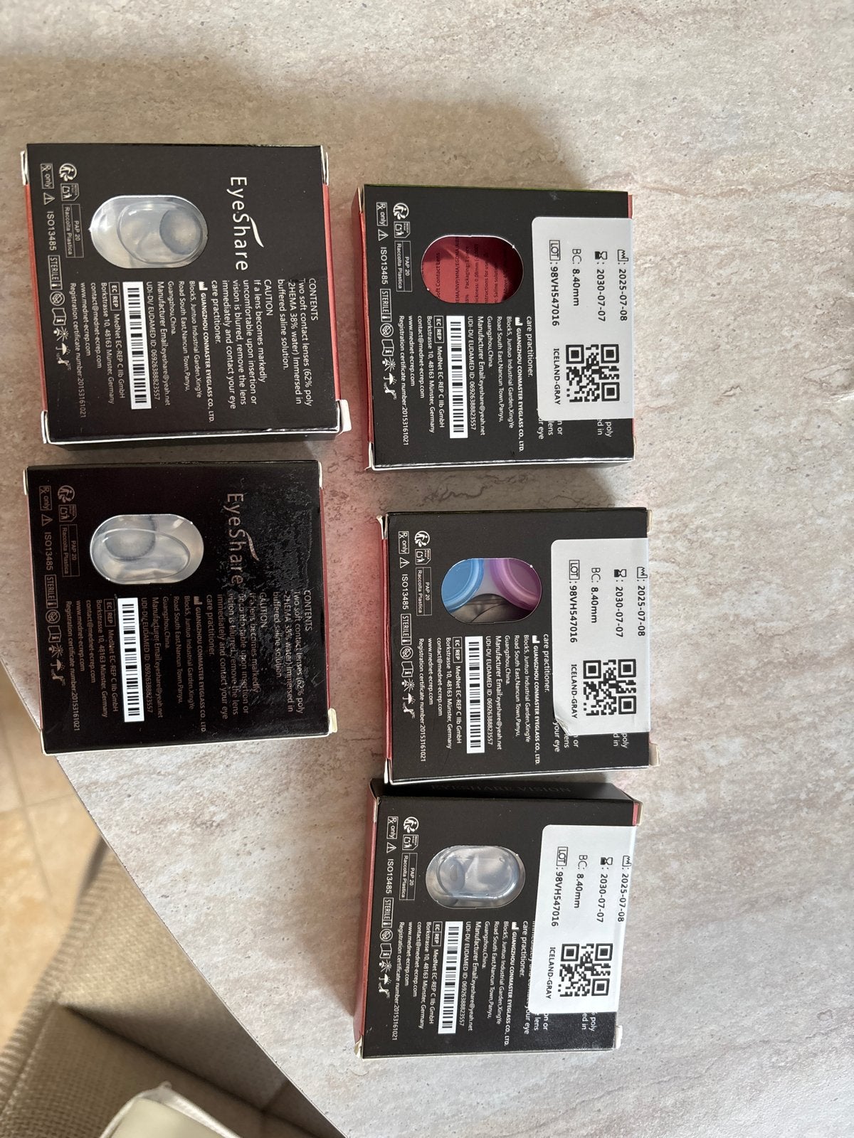 EyeShare Zachte Contactlenzen - Iceland Gray, Ophalen of Verzenden, Nieuw, Ogen, Overige typen
