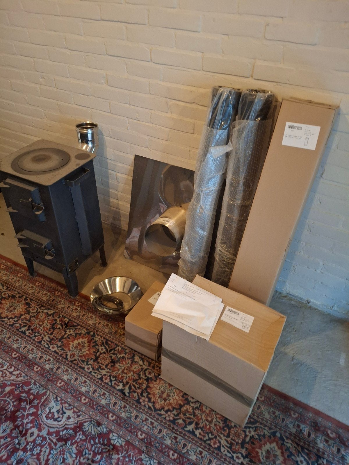 Complete houtkachel, nooit gebruikt, Ophalen of Verzenden, Vrijstaand, Hout, Nieuw