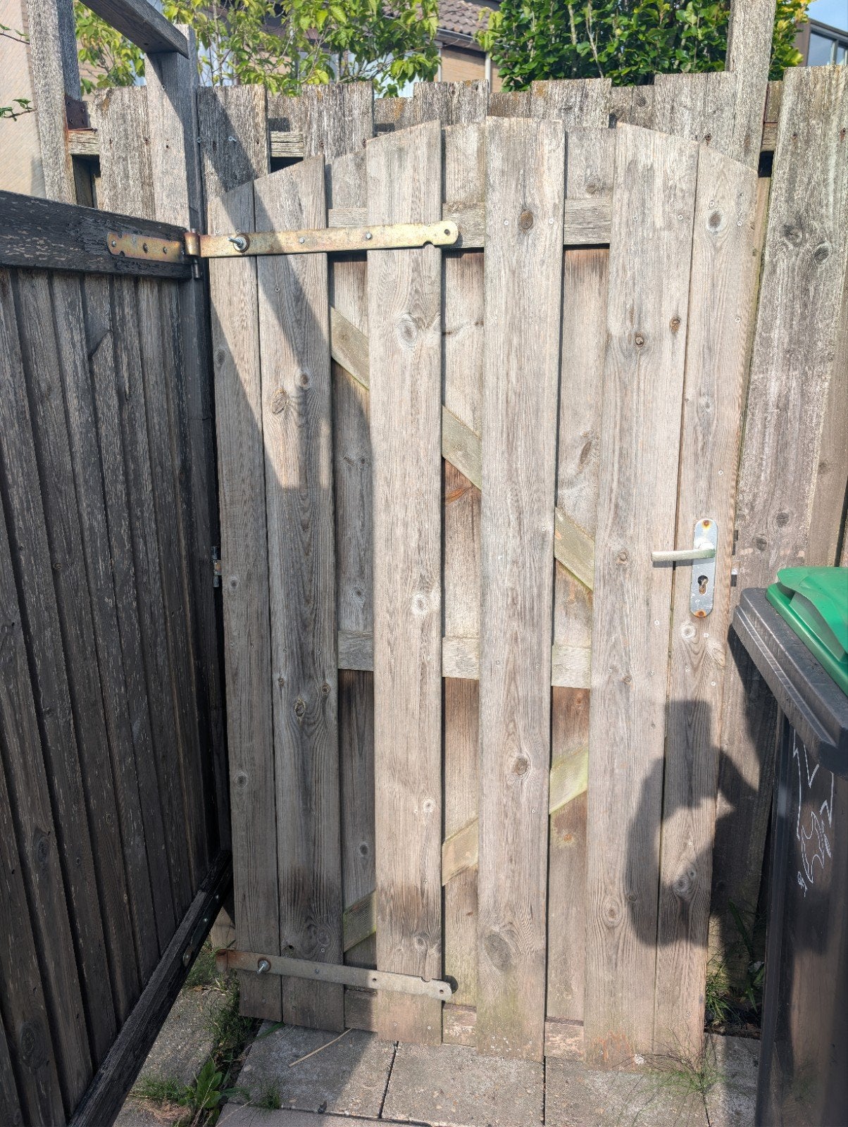 Tuindeur en schutting in goede staat, Ophalen, Gebruikt, Hout