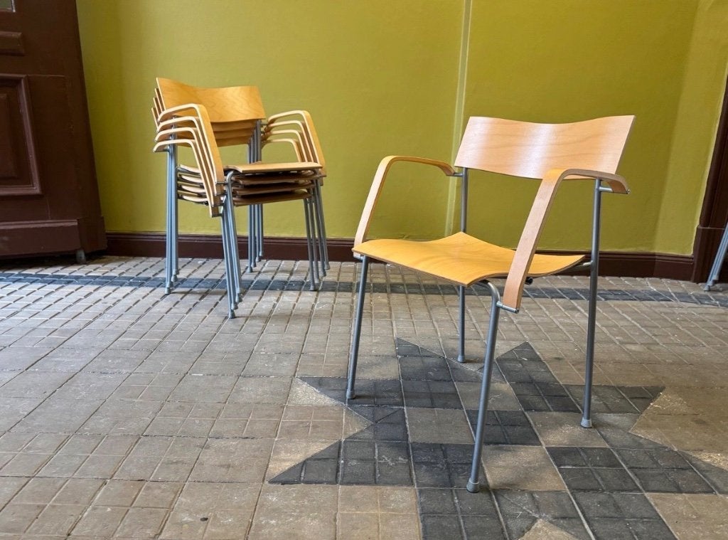 Lammhults Campus stapelstoelen schoolstoelen, Ophalen, Gebruikt, Bruin, Deens Danish