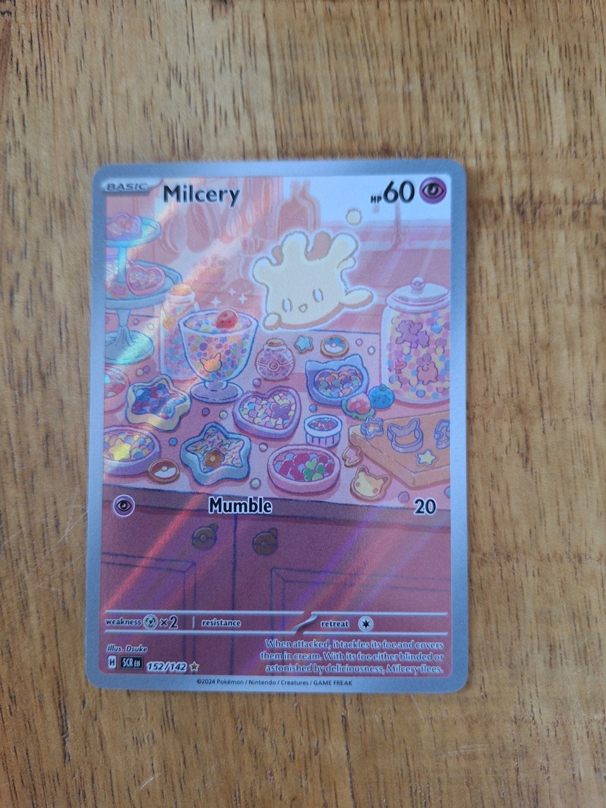 Milcery 152/142 Reverse Holo - Pokémon Kaart, Ophalen of Verzenden, Nieuw, Losse kaart, Foil