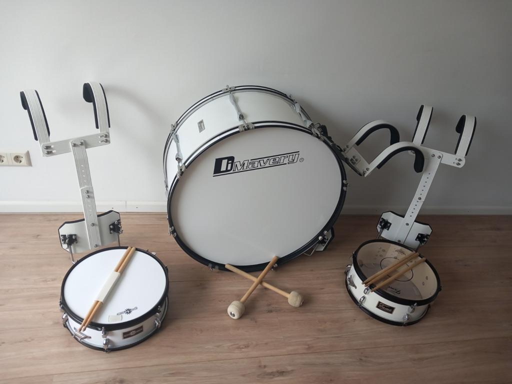 Mavery Marching Drums Set - Basdrum, Snaredrums, Ophalen of Verzenden, Nieuw, Overige merken