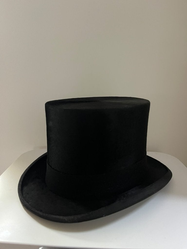 Vintage hoge hoed - A. Cassé Paris, Kleding | Heren, Ophalen of Verzenden, Gedragen, 57 cm (M, 7⅛ inch) of minder, Hoed