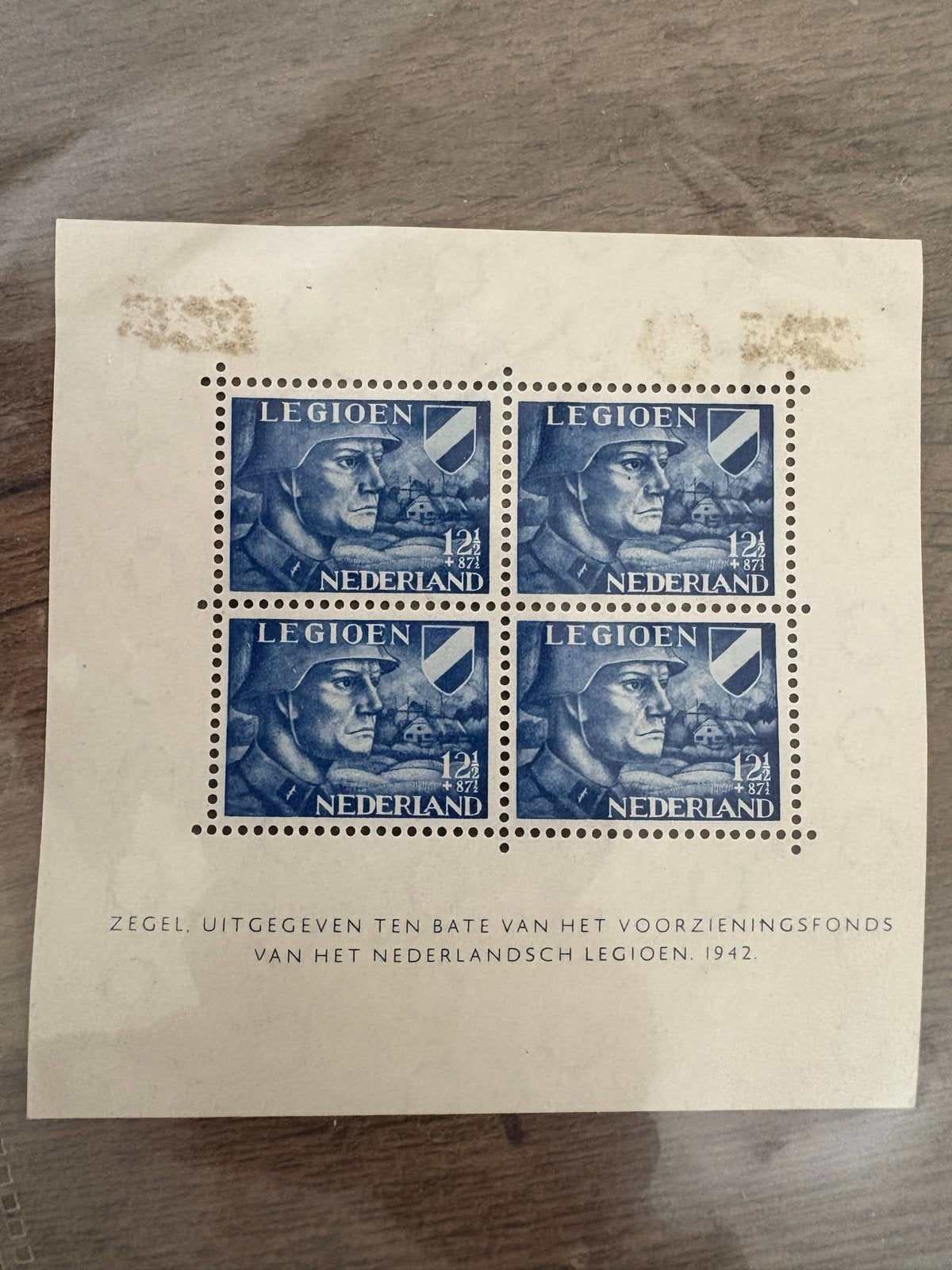 Nederlands Legioen zegels 1942 - 4 stuks, Ophalen of Verzenden, T/m 1940, Postfris