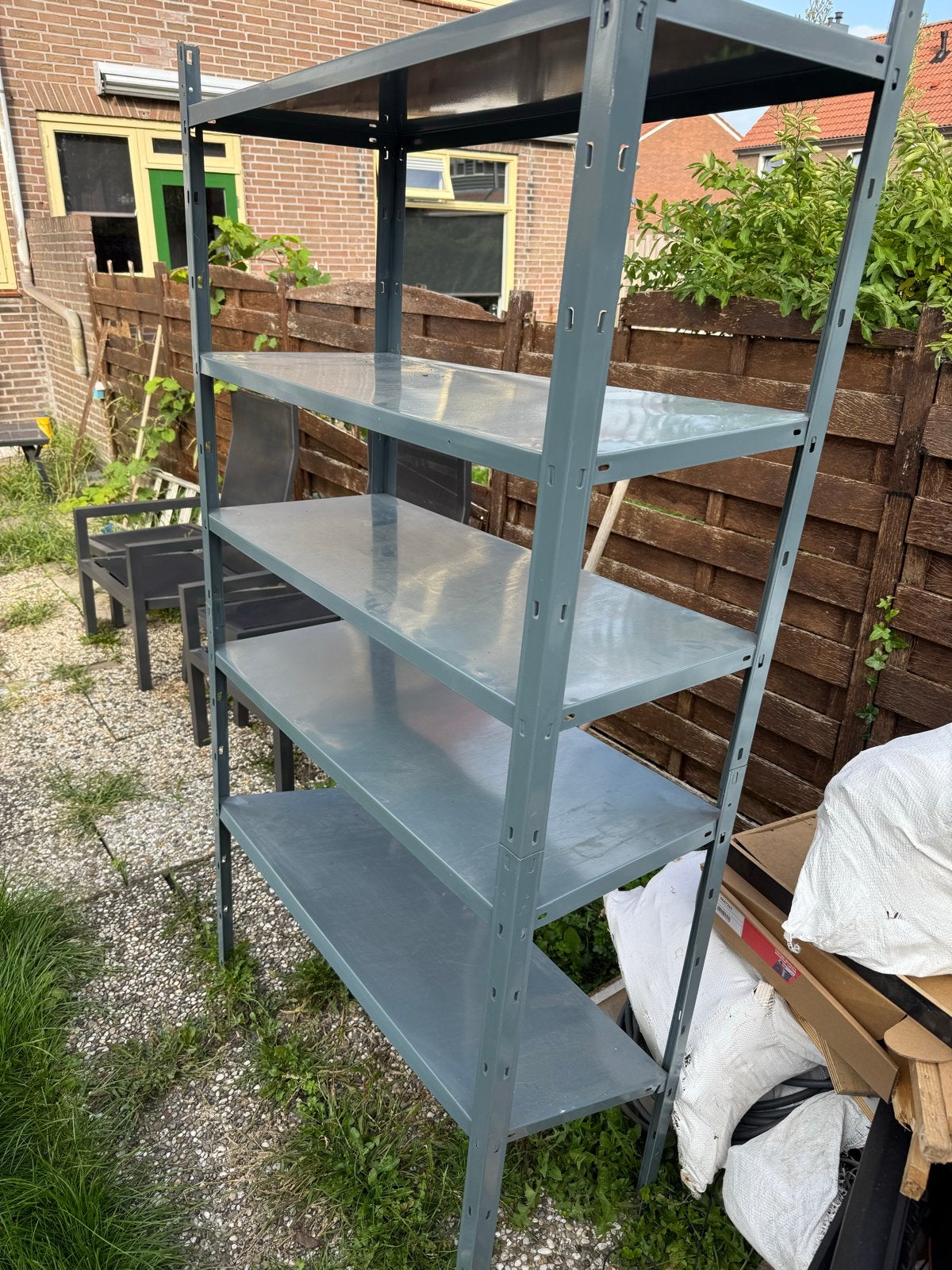 Stevige metalen stellingkast en 2 kleine stellingkasten, Huis en Inrichting, Ophalen, Gebruikt