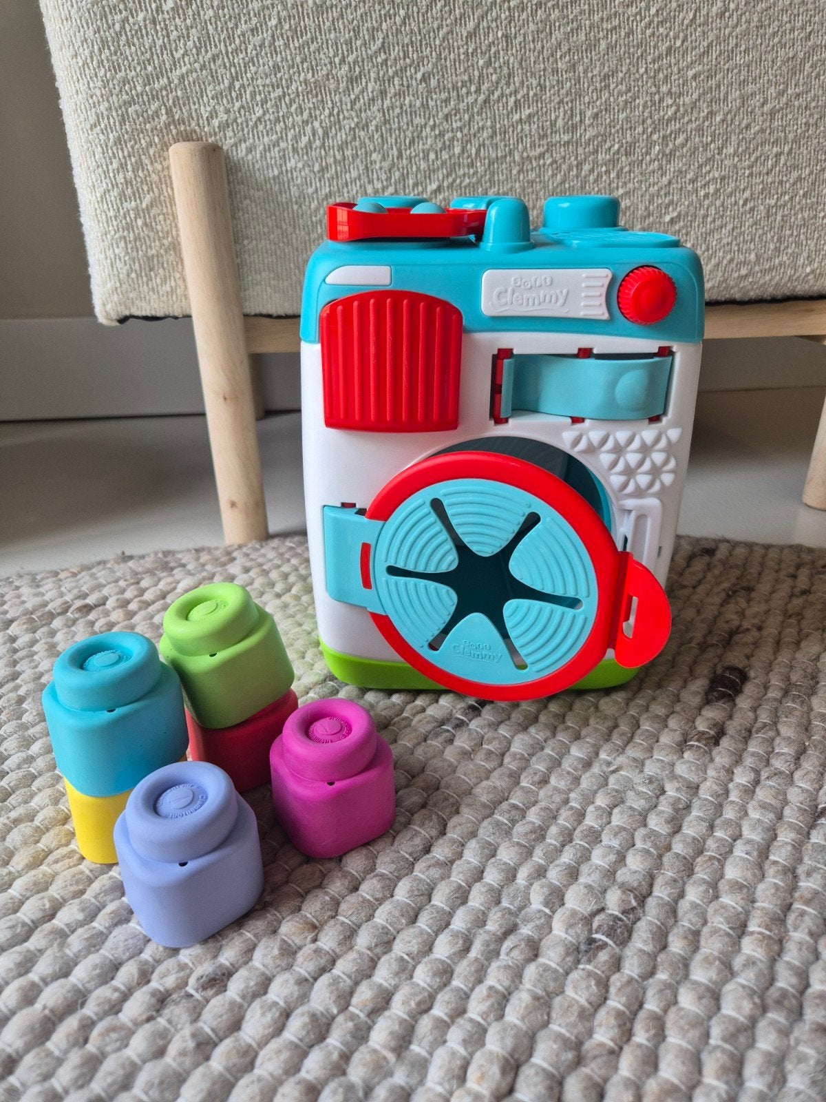 Clementoni Clemmy wasmachine met blokken baby speelgoed, Ophalen of Verzenden, Zo goed als nieuw, Overige typen