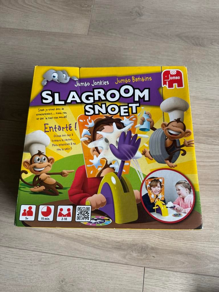 Jumbo Slagroom Snoet Spel - Familieplezier!, Drie of vier spelers, Ophalen of Verzenden, Gebruikt