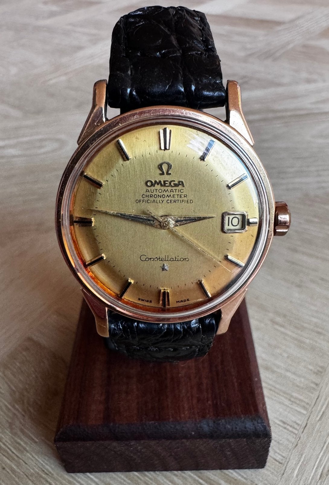 Omega Constellation Pie‑Pan 168.005 – Champagne Dial – 34 mm, Staal, Omega, Polshorloge, Verguld