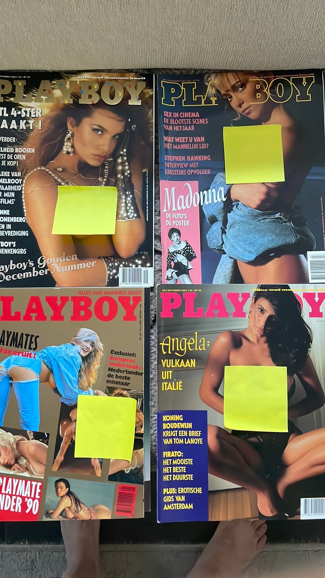 Vintage Nederlandse Playboy jaargang 1990-4 st, Ophalen of Verzenden, Zo goed als nieuw, Muziek, Film of Tv
