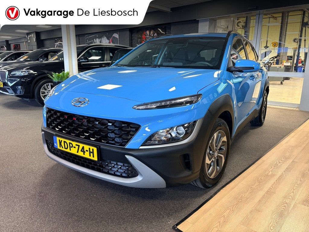 Hyundai KONA 1.6 GDI HEV Comfort Smart / carplay / automaat, Stof, Gebruikt, Blauw, Bedrijf