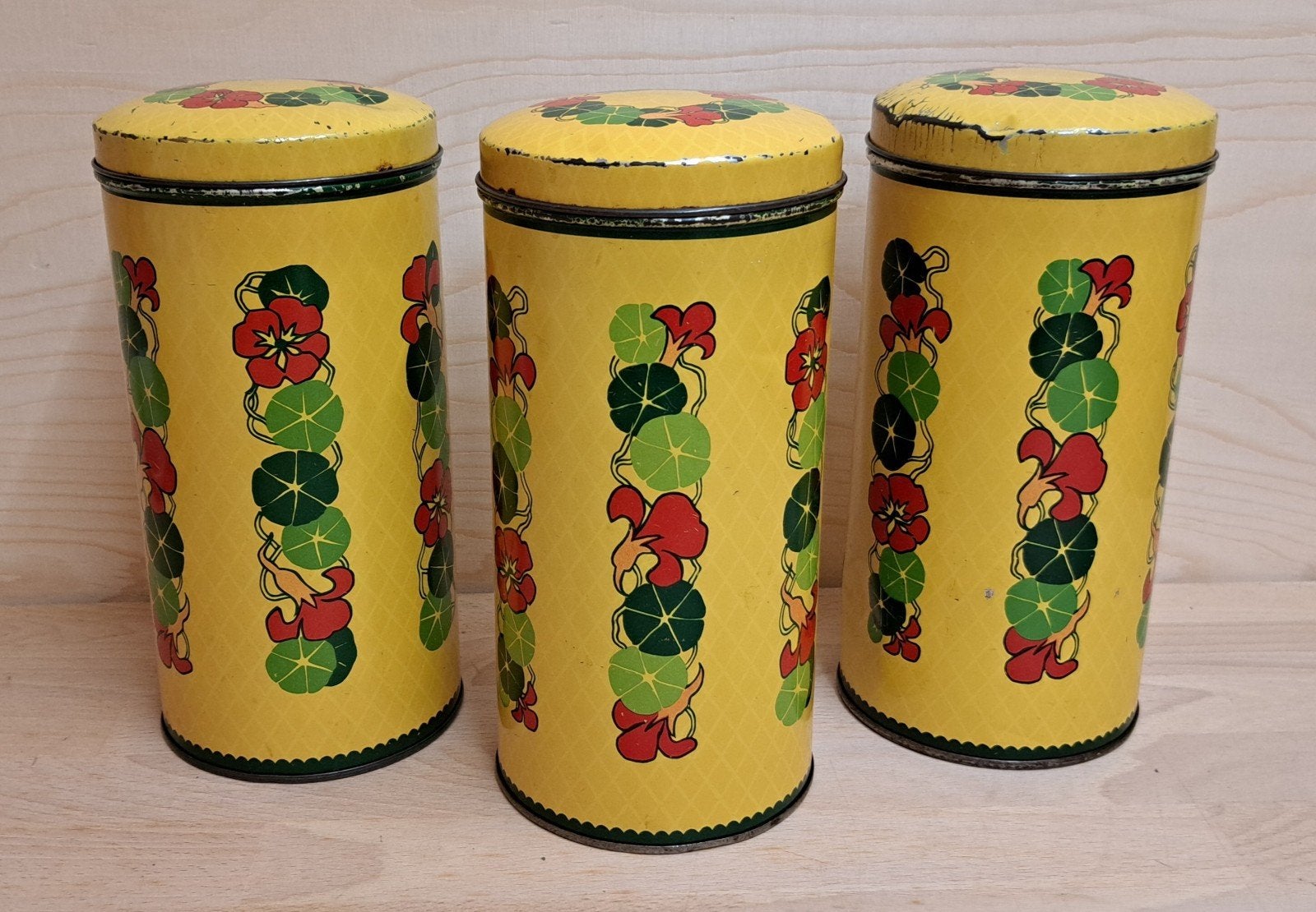 Verkade - beschuitblikken - Oost-Indisch kers, Ophalen of Verzenden, Gebruikt, Beschuit, Verkade