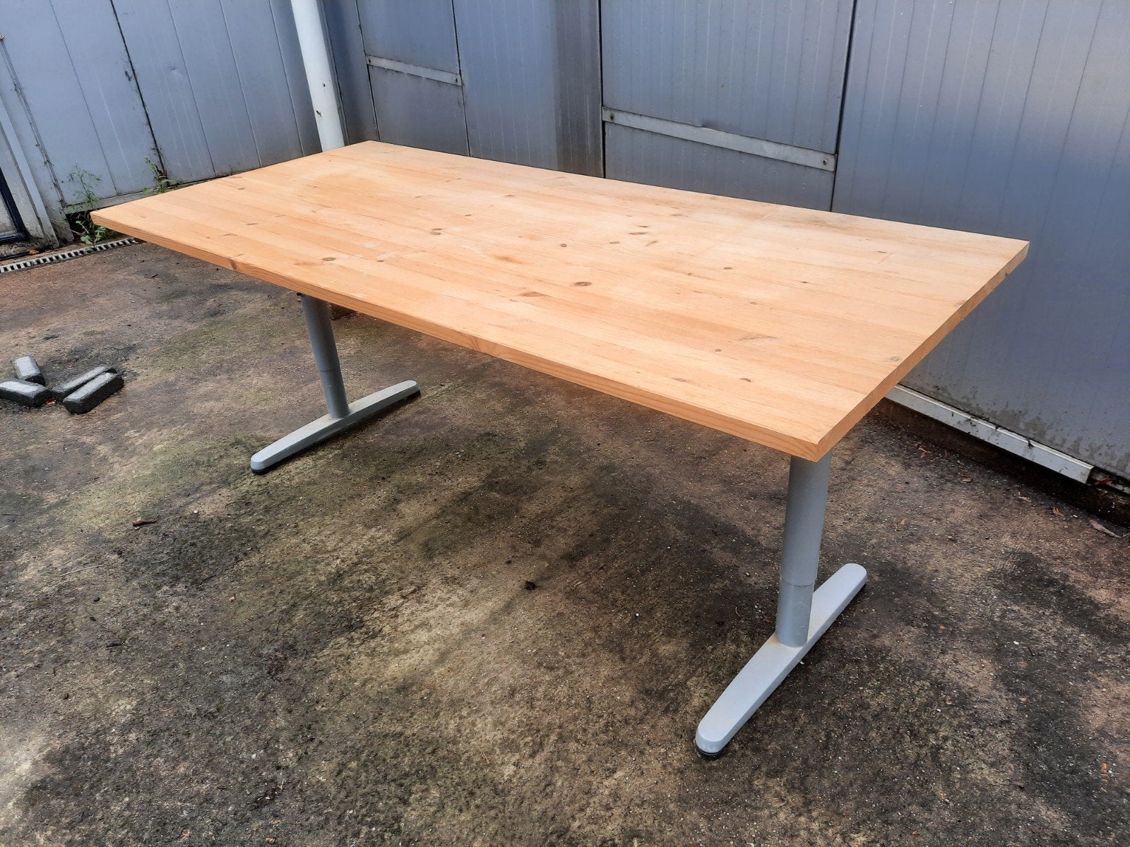 Bureau tafel IKEA GALANT 80x175 cm, Ophalen, In hoogte verstelbaar, Gebruikt