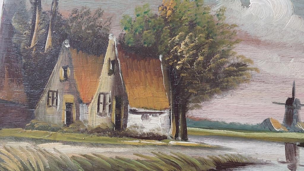 Schilderij J van Dijk kunst kunstschilder lijsten, Antiek en Kunst, Kunst | Schilderijen | Klassiek, Ophalen of Verzenden