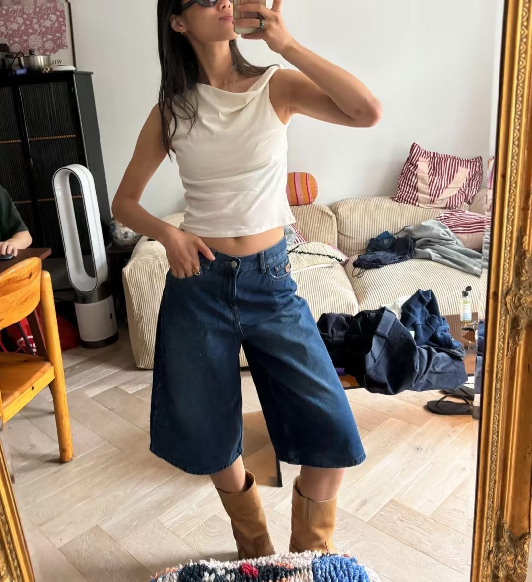 Lois Jeans culotte broek maat 28 Bermuda jorts jeans denim, Blauw, Ophalen of Verzenden, Zo goed als nieuw, Driekwart