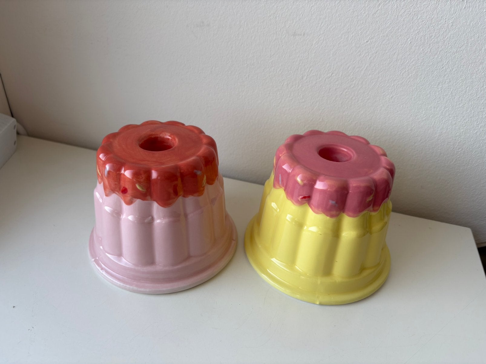 Blond Amsterdam kaars kandelaren pudding, Ophalen, Nieuw