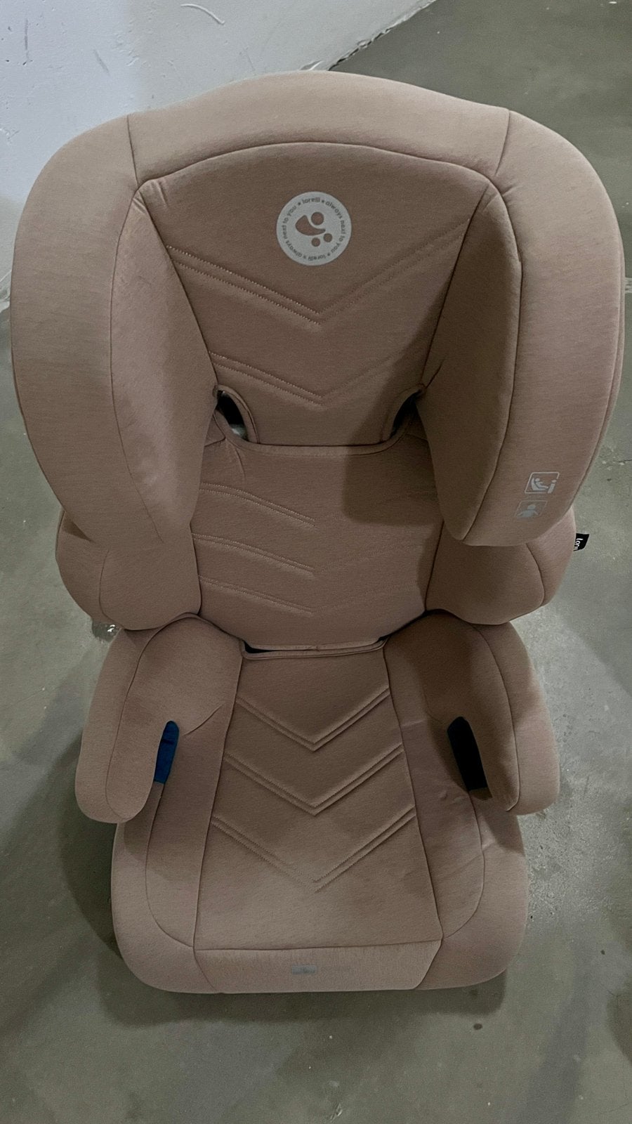 Autostoel / zitverhoger Beige, Kinderen en Baby's, Autostoeltjes, Autogordel, 15 t/m 36 kg, Nieuw, Afneembare rugleuning