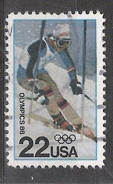 USA, Olympische Winterspelen, 1988., Ophalen of Verzenden, Gestempeld, Noord-Amerika