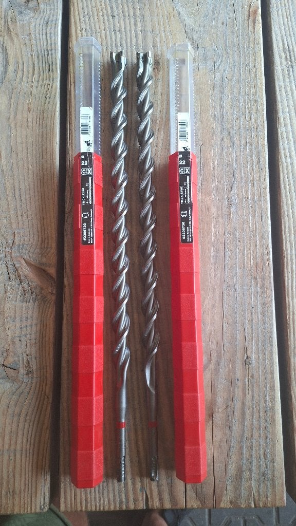 2x SDS Plus Hamerboor 4-Snijders 22mm NIEUW, ., Nieuw, Ophalen of Verzenden, .