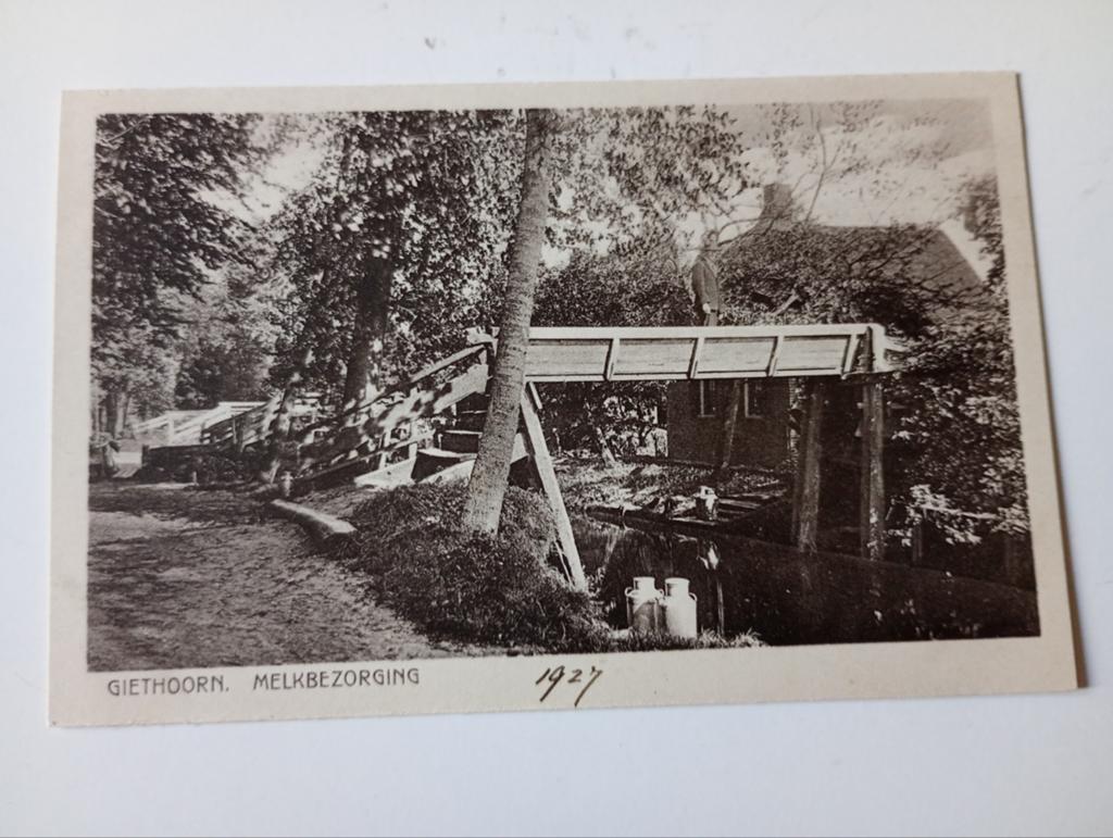 Giethoorn Melkbezorging 1927, Ophalen of Verzenden, 1920 tot 1940, Ongelopen, Overijssel