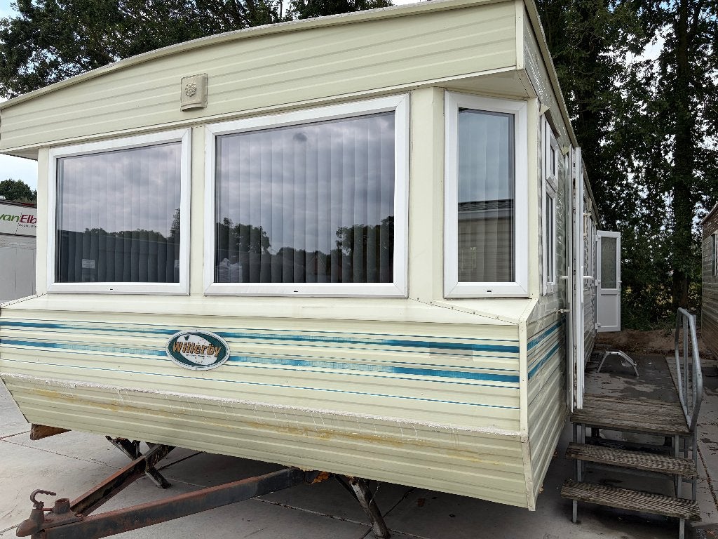 Mooie Alu stacaravan thermopane 10.50x4.00 2 slk prima staat, Caravans en Kamperen, Stacaravans, Meer dan 6