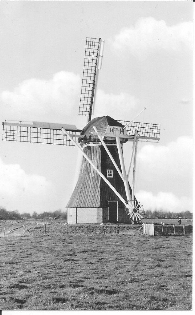 Ansichtkaart Paterswolde "De Helper" molen, 1973, Ophalen of Verzenden, 1960 tot 1980, Ongelopen, Groningen