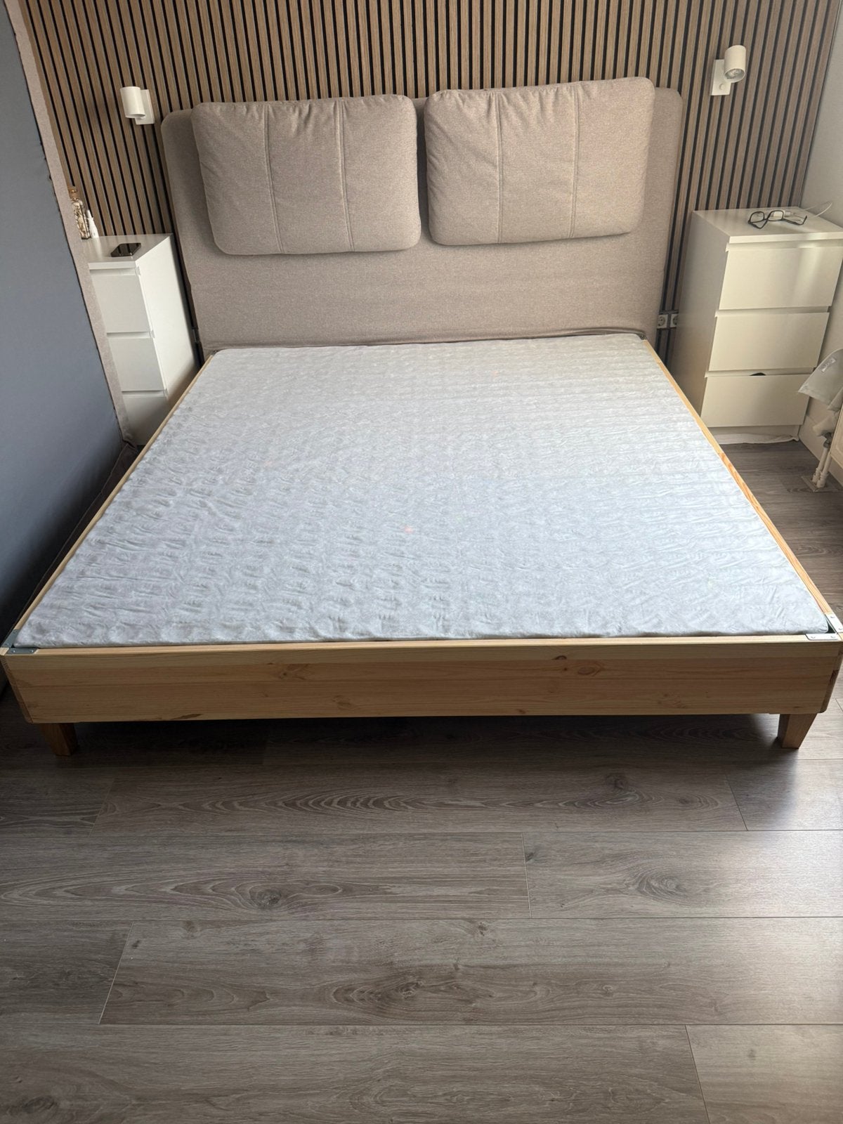 Boxspring van ikea 180x200, Ophalen, Tweepersoons, Zo goed als nieuw, 180 cm